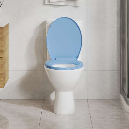 Vidaxl toiletbril soft-close ovaal blauw