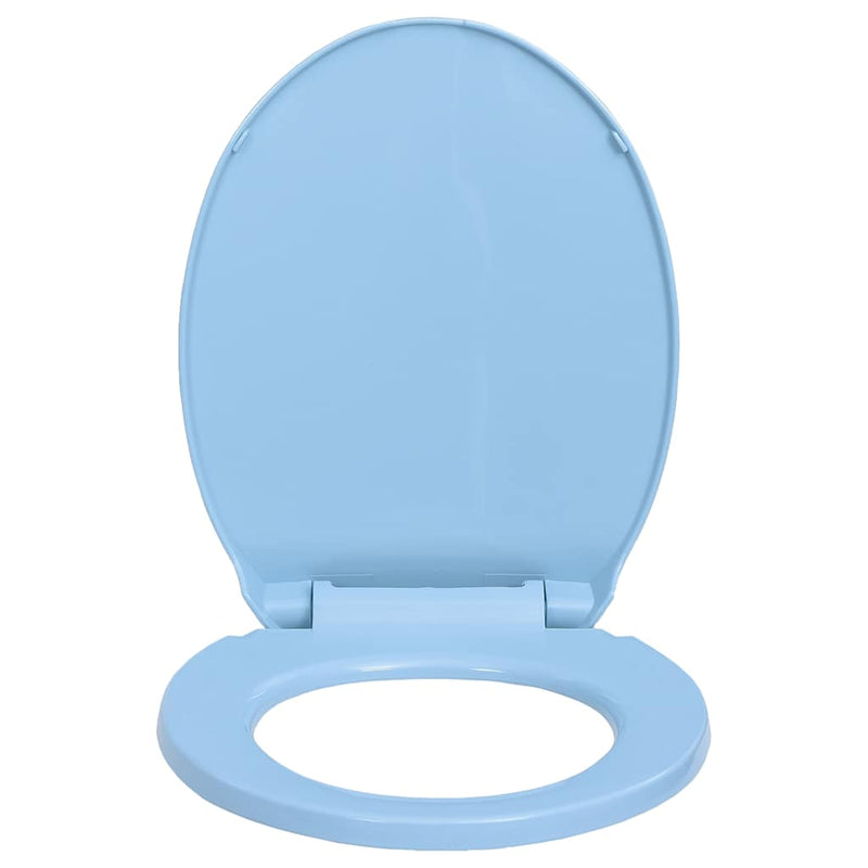 Load image into Gallery viewer, Vidaxl toiletbril soft-close ovaal blauw

