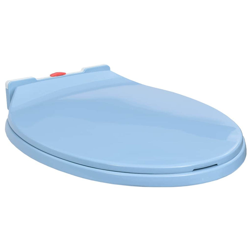 Load image into Gallery viewer, Vidaxl toiletbril soft-close en quick-release ovaal blauw
