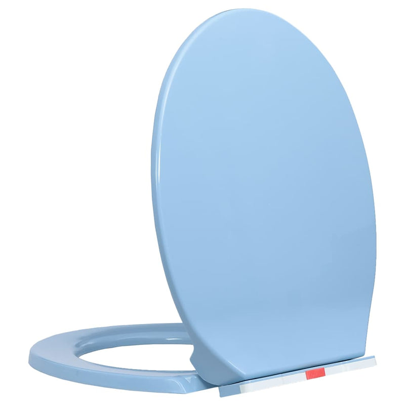 Load image into Gallery viewer, Vidaxl toiletbril soft-close en quick-release ovaal blauw

