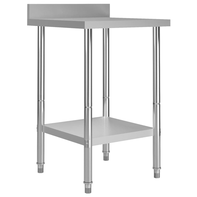 Load image into Gallery viewer, Vidaxl keukenwerktafel met spatscherm 60x60x93 cm roestvrij staal
