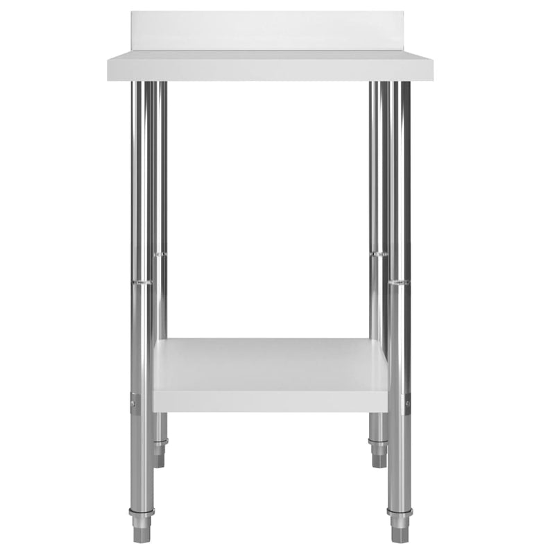 Load image into Gallery viewer, Vidaxl keukenwerktafel met spatscherm 60x60x93 cm roestvrij staal
