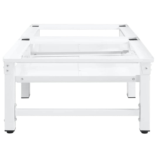 Vidaxl wasmachine- en drogerverhoger met uittrekbare schappen wit