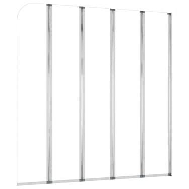 Vidaxl badwand 120x140 cm gehard glas transparant