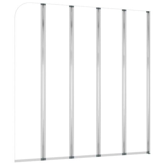Vidaxl badwand 120x140 cm gehard glas transparant
