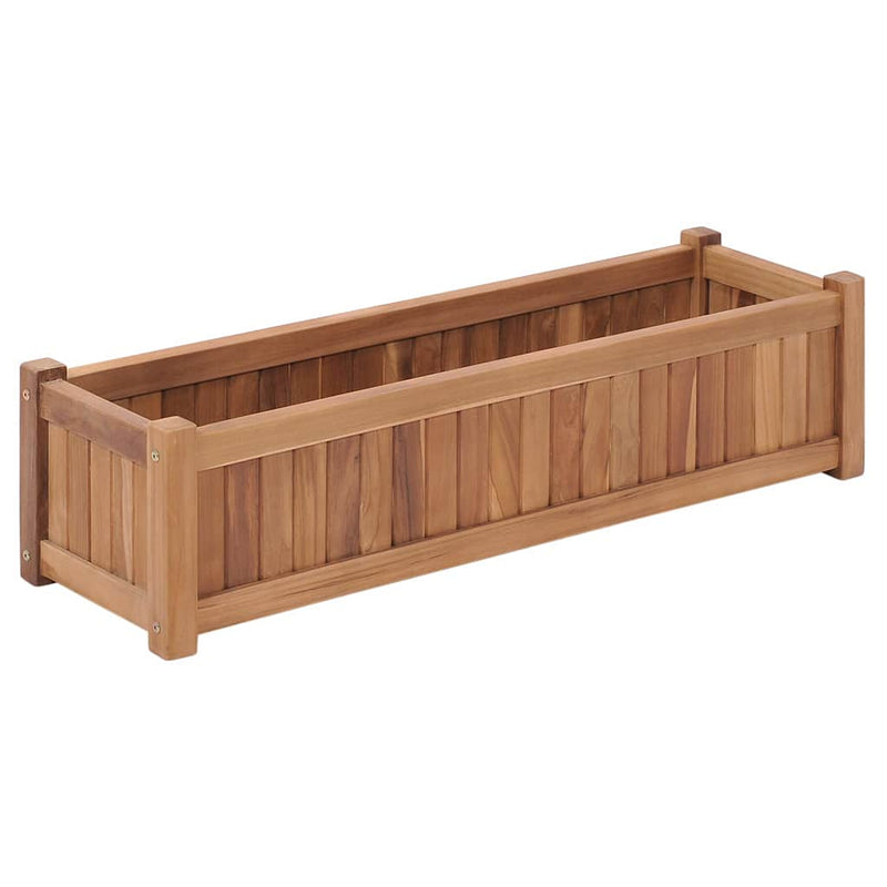 Afbeelding laden in galerijviewer, Vidaxl plantenbak verhoogd 100x30x25 cm massief teakhout
