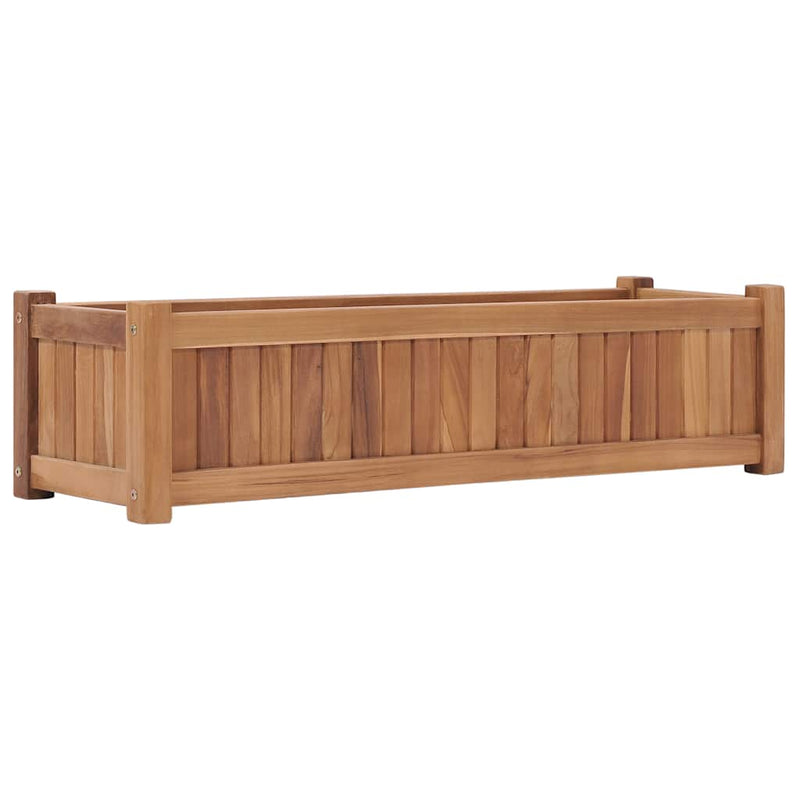 Afbeelding laden in galerijviewer, Vidaxl plantenbak verhoogd 100x30x25 cm massief teakhout
