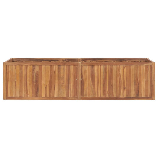 Vidaxl plantenbak verhoogd 200x50x50 cm massief teakhout