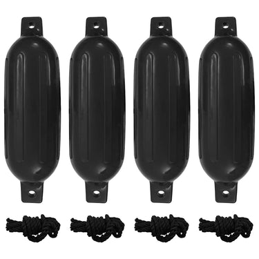 Vidaxl bootstootkussens 4 st 58,5x16,5 cm pvc zwart