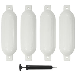 Vidaxl bootstootkussens 4 st 51x14 cm pvc wit