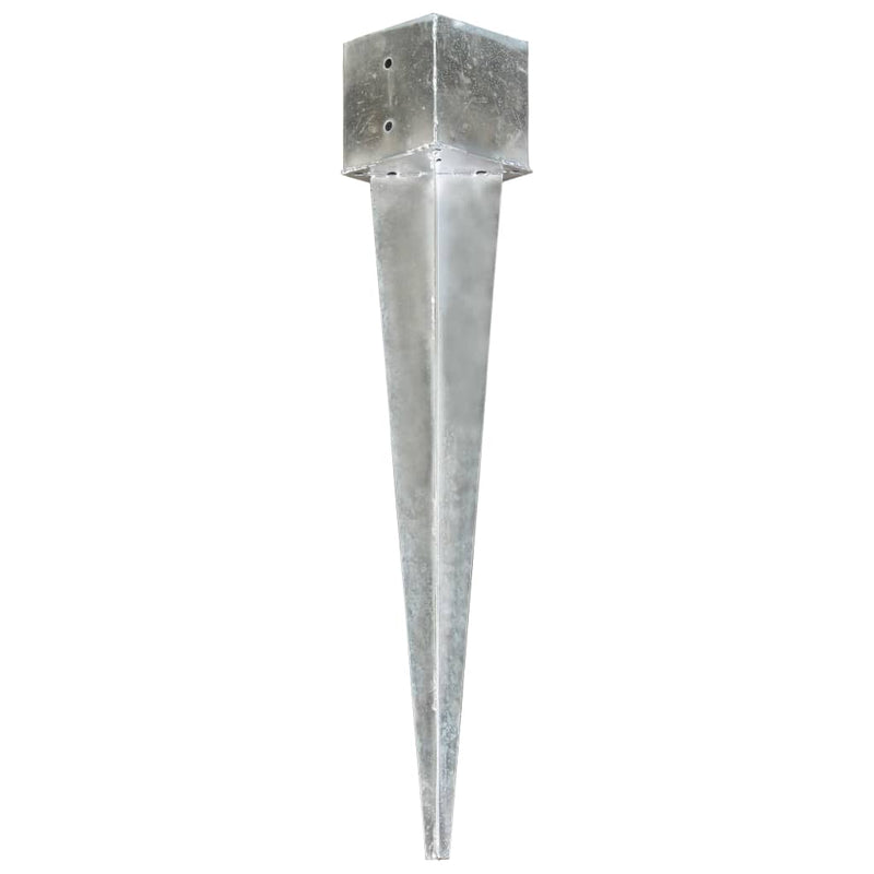 Load image into Gallery viewer, Vidaxl grondpinnen 6 st 14x14x91 cm gegalvaniseerd staal zilverkleurig
