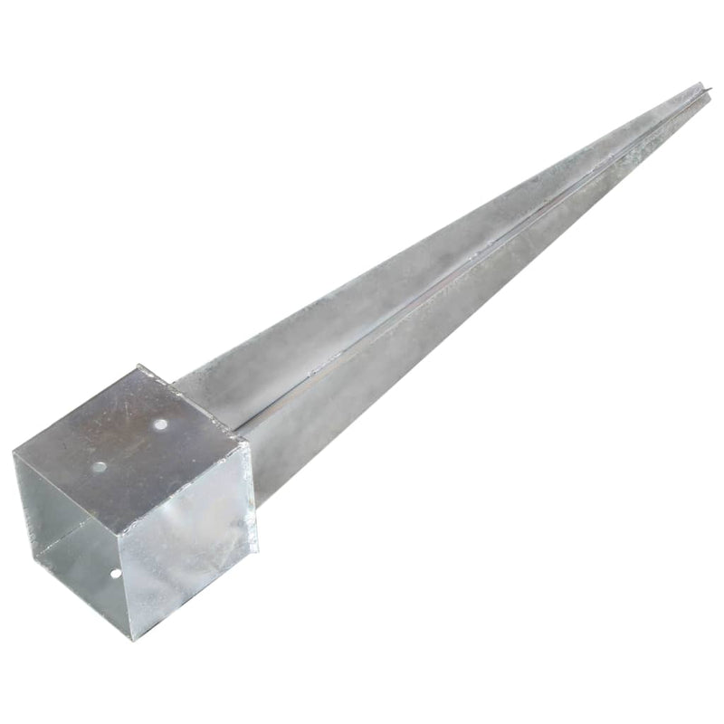 Load image into Gallery viewer, Vidaxl grondpinnen 6 st 14x14x91 cm gegalvaniseerd staal zilverkleurig
