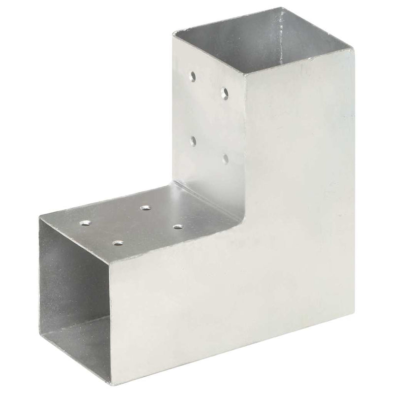 Load image into Gallery viewer, Vidaxl paalverbinding l-vorm 81x81 mm gegalvaniseerd metaal
