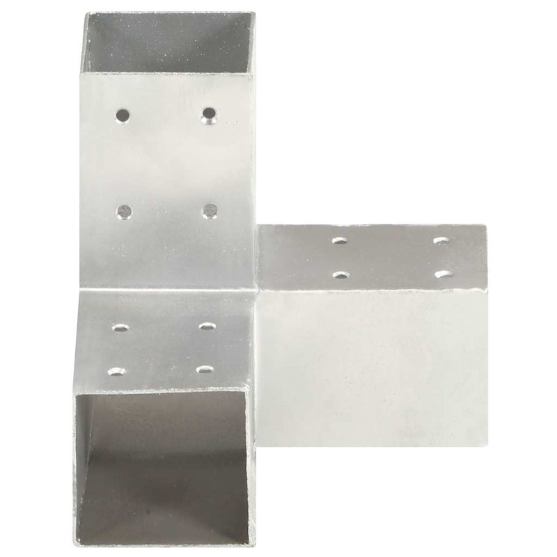 Load image into Gallery viewer, Vidaxl paalverbindingen 4 st y-vorm 81x81 mm gegalvaniseerd metaal
