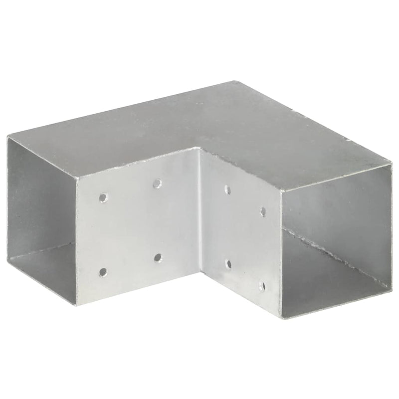 Load image into Gallery viewer, Vidaxl paalverbinding l-vorm 91x91 mm gegalvaniseerd metaal
