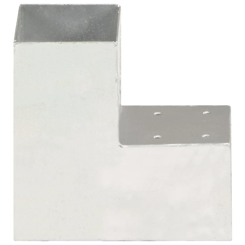 Load image into Gallery viewer, Vidaxl paalverbindingen 4 st l-vorm 91x91 mm gegalvaniseerd metaal
