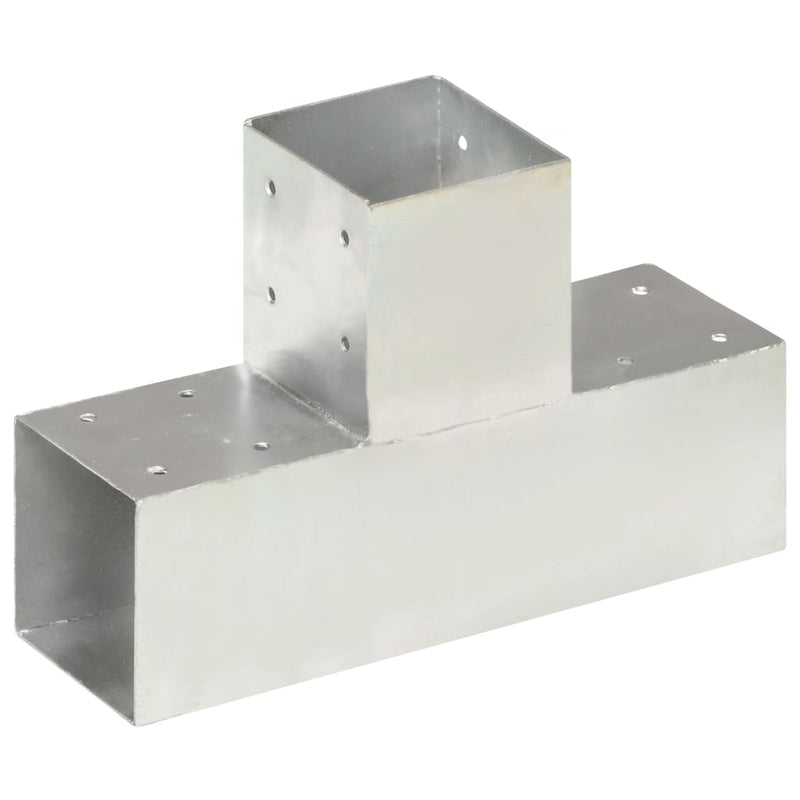 Load image into Gallery viewer, Vidaxl paalverbinding t-vorm 91x91 mm gegalvaniseerd metaal
