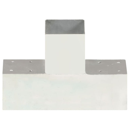 Vidaxl paalverbinding t-vorm 91x91 mm gegalvaniseerd metaal