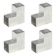 Vidaxl paalverbindingen 4 st l-vorm 101x101 mm gegalvaniseerd metaal