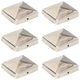 Vidaxl paalkappen 6 st piramide 71x71 mm roestvrij staal