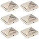 Vidaxl paalkappen 6 st piramide 71x71 mm roestvrij staal