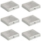 VidaXL Paalkappen 6 st piramide 81x81 mm gegalvaniseerd metaal