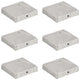 Vidaxl paalkappen 6 st piramide 91x91 mm gegalvaniseerd metaal