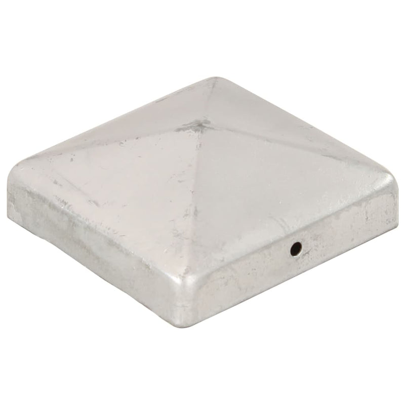 Afbeelding laden in galerijviewer, Vidaxl paalkappen 6 st piramide 91x91 mm gegalvaniseerd metaal
