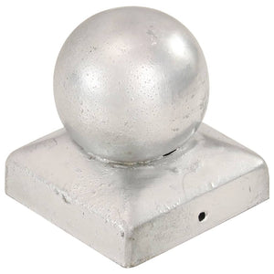 Vidaxl paalkappen 6 st bol 71x71 mm gegalvaniseerd metaal