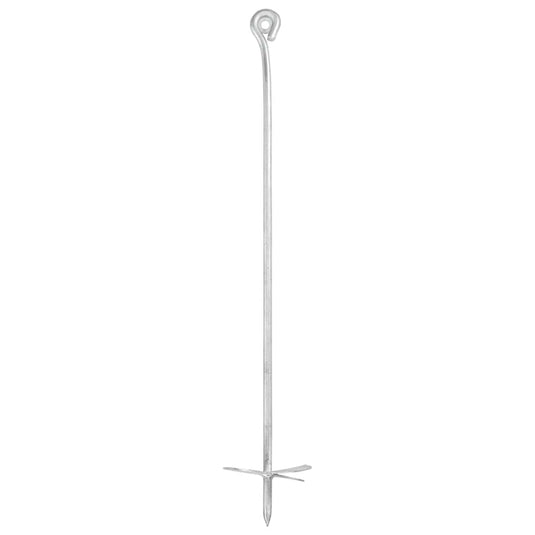 Vidaxl grondankers 4 st 10x60 cm gegalvaniseerd metaal