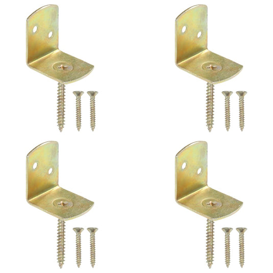 Vidaxl hekpaneelbeugels 4 st l-vorm gegalvaniseerd metaal