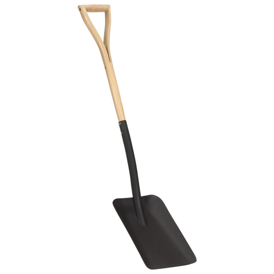 Vidaxl spade yd-greep staal en essenhout