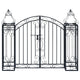 Vidaxl poort decoratief 122x20,5x100 cm smeedijzer