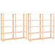 VidaXL Opbergrekken 5-laags 2 st 170x38x170 cm grenenhout 500 kg