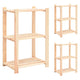 Vidaxl opbergrekken 3-laags 3 st 60x38x90 cm massief grenenhout 150 kg