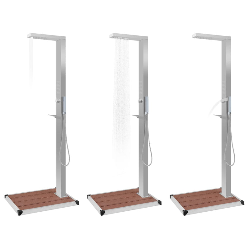 Load image into Gallery viewer, Vidaxl buitendouche met bak hkc roestvrij staal
