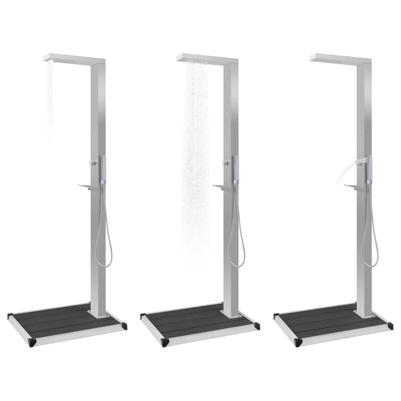 Load image into Gallery viewer, Vidaxl buitendouche met bak hkc roestvrij staal
