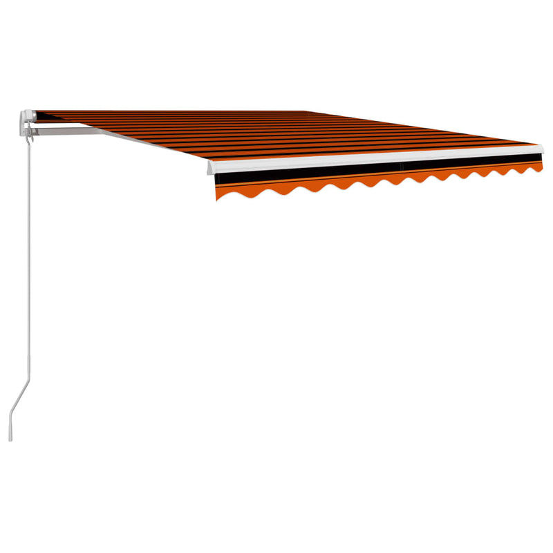 Load image into Gallery viewer, Vidaxl luifel handmatig uittrekbaar 300x250 cm oranje en bruin
