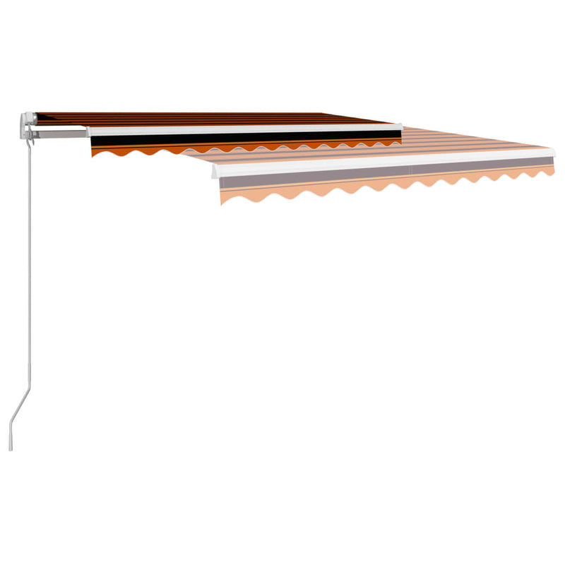 Load image into Gallery viewer, Vidaxl luifel handmatig uittrekbaar 300x250 cm oranje en bruin
