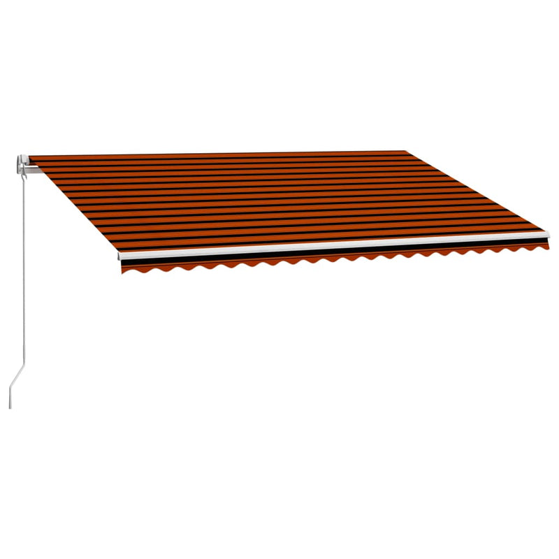 Load image into Gallery viewer, VidaXL Luifel handmatig uittrekbaar 500x300 cm oranje en bruin
