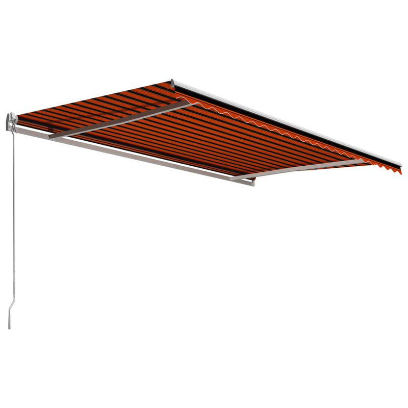 Load image into Gallery viewer, VidaXL Luifel handmatig uittrekbaar 500x300 cm oranje en bruin
