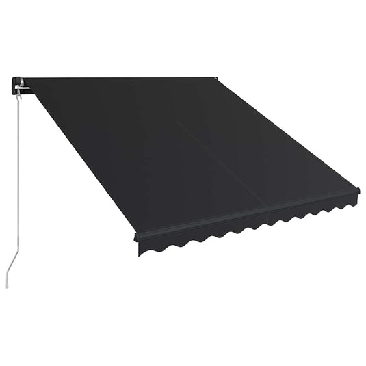 Vidaxl luifel handmatig uittrekbaar met led 350x250 cm antraciet