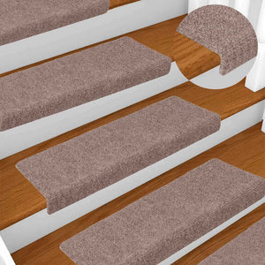 Vidaxl trapmatten zelfklevend 15 stuks 65x21x4 cm crème met rechthoekige rand