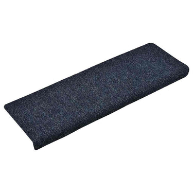 Vidaxl trapmatten zelfklevend 15 stuks 65x21x4 cm blauw rechthoekige rand