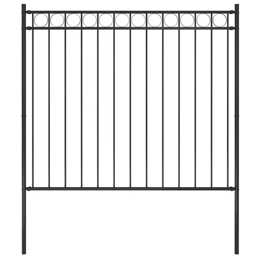 Vidaxl tuinhek staal 1,81x1,5 m zwart