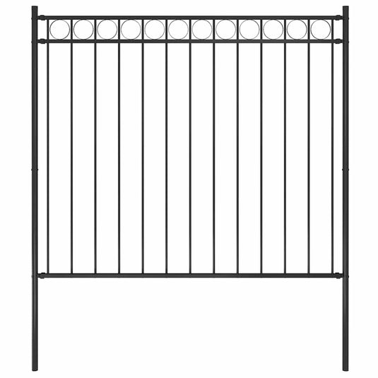 Vidaxl tuinhek staal 1,81x1,5 m zwart