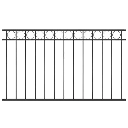 Vidaxl schuttingpaneel 1,7x0,8 m staal zwart