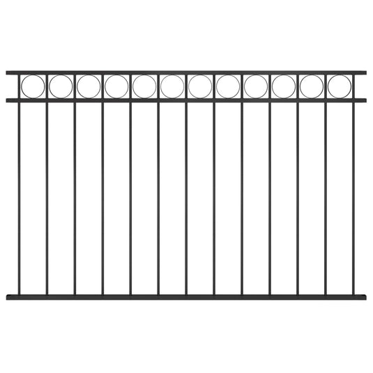 Vidaxl schuttingpaneel 1,7x1 m staal zwart