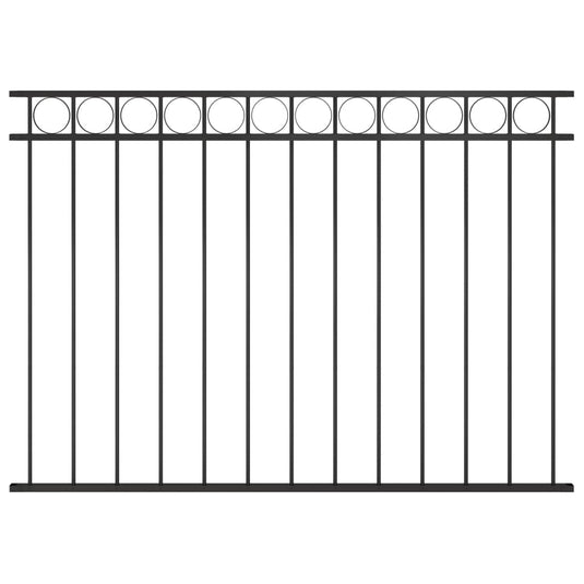 Vidaxl schuttingpaneel staal 1,7x1,2 m zwart