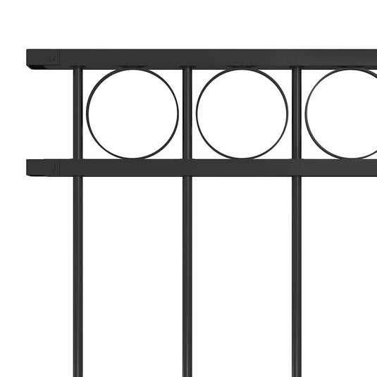 Vidaxl schuttingpaneel staal 1,7x1,2 m zwart
